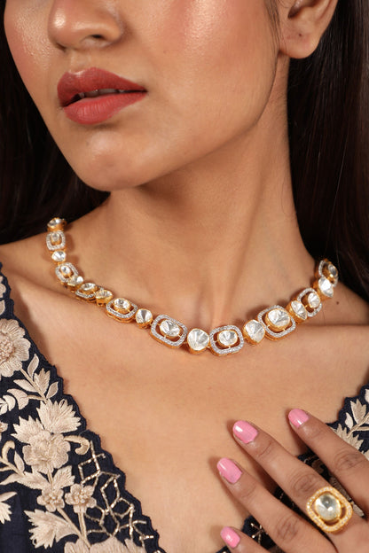 Rumi Gleaming Polki Necklace 