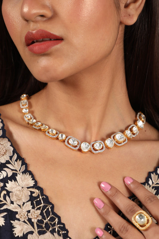 Rumi Gleaming Polki Necklace 