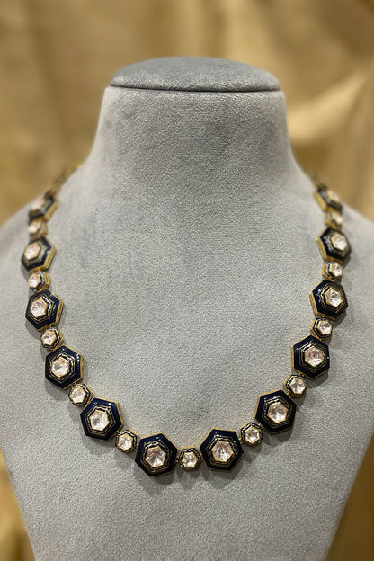 Neelambari Enamelled Polki Long Necklace 