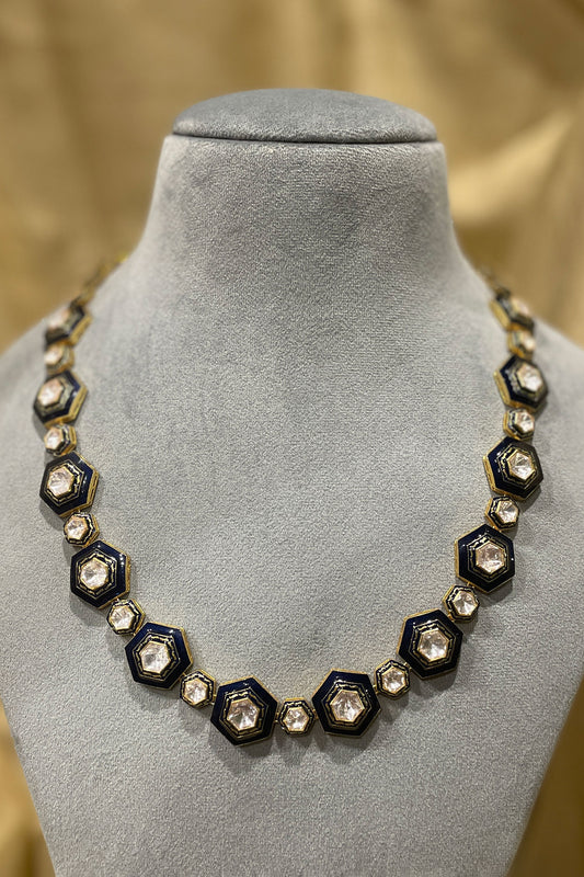Neelambari Enamelled Polki Long Necklace 