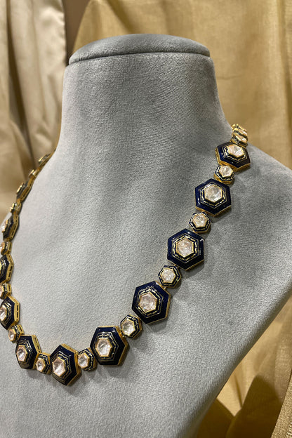 Neelambari Enamelled Polki Long Necklace 