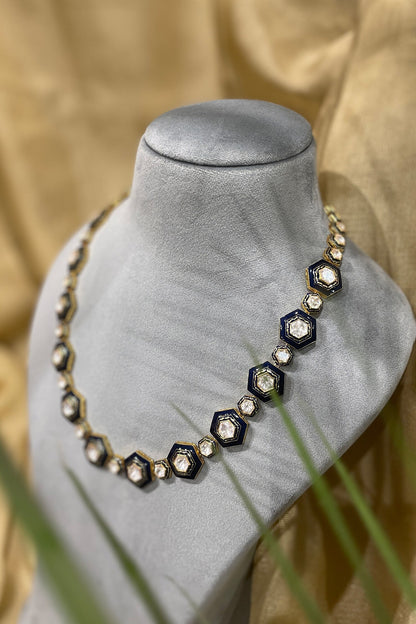 Neelambari Enamelled Polki Long Necklace 