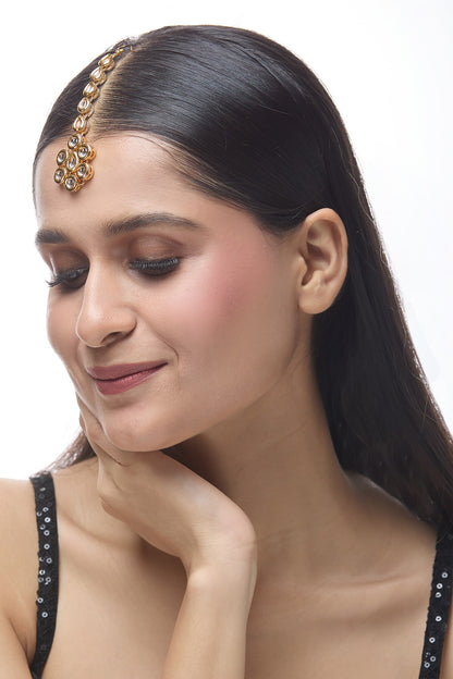 Natural Stone Embellished Maangtikka 