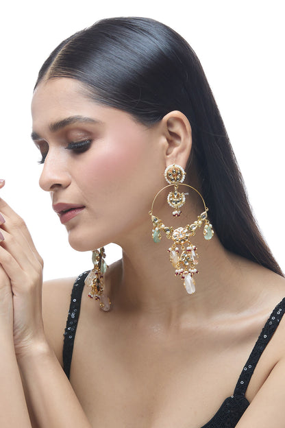 Floral Carved Cutwork Earrings 