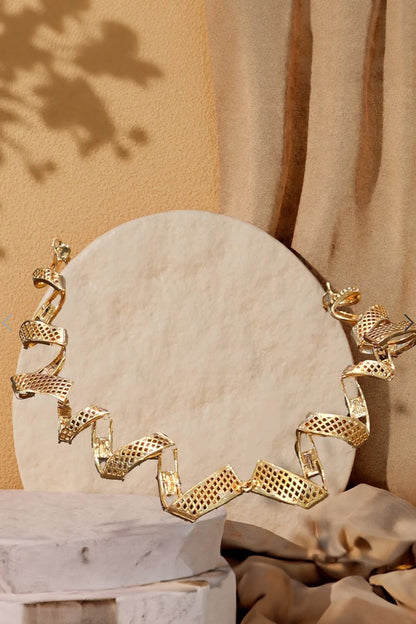Spirale Jaali Pattern Spiral Necklace 