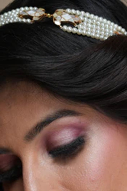 Shell Pearl Embellished Sheeshpatti 