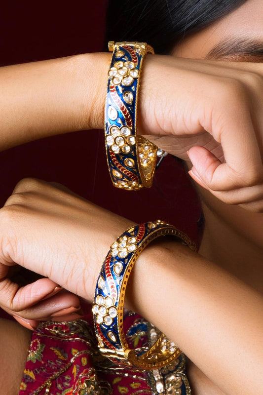Kundan Meenakari Bangles-Set of 2 