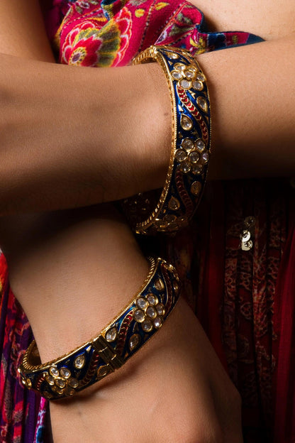 Kundan Meenakari Bangles-Set of 2 