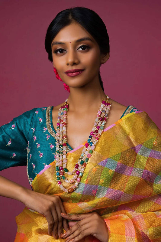Semi Precious Stone Embellished Necklace 