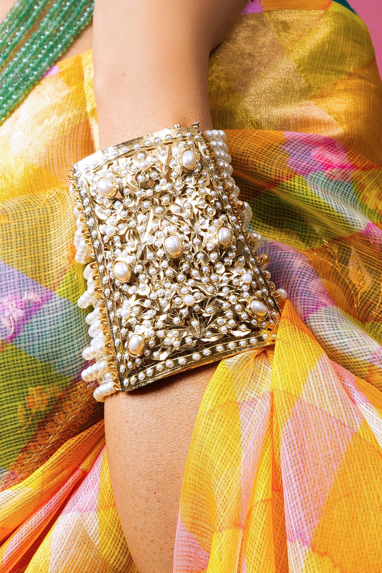 Regal Jadau Stone Embellished Cuff 