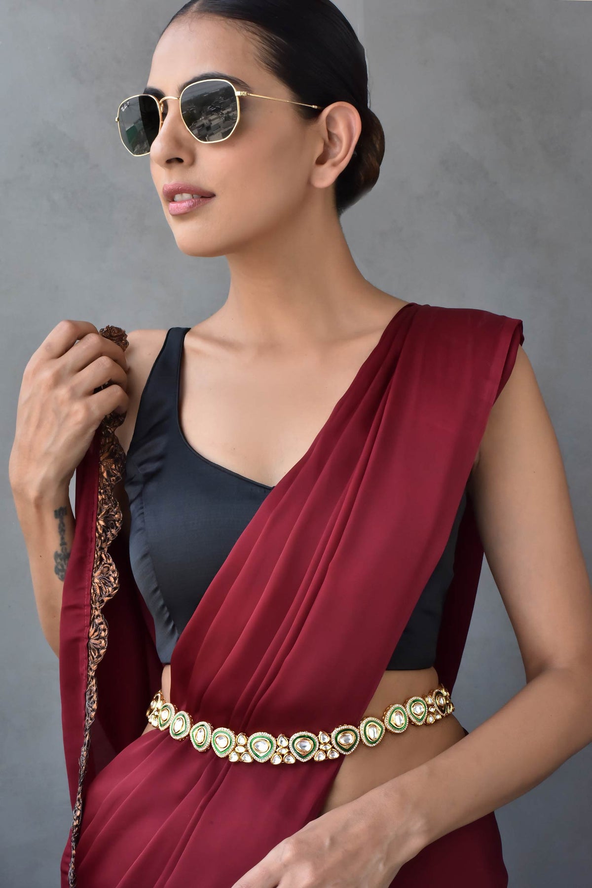 Kundan Embellished Kamarbandh 