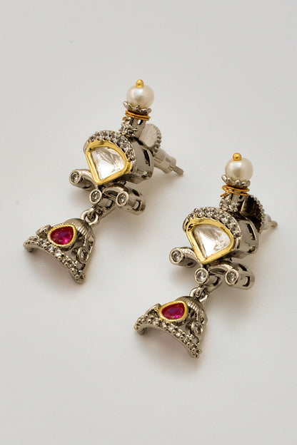 Kundan Embellished Jhumkas 