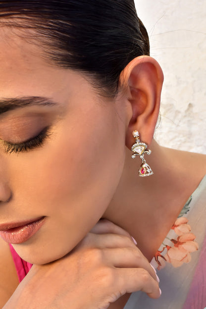 Kundan Embellished Jhumkas 