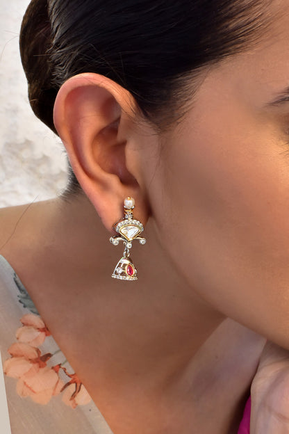 Kundan Embellished Jhumkas 
