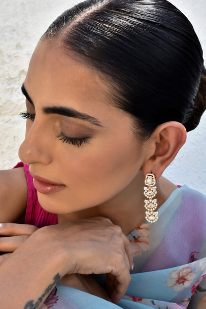 Polki Embellished Dangler Earrings 