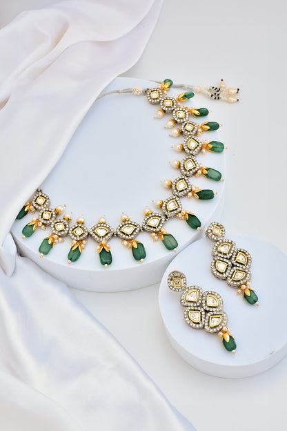 Polki Embellished Necklace Set 