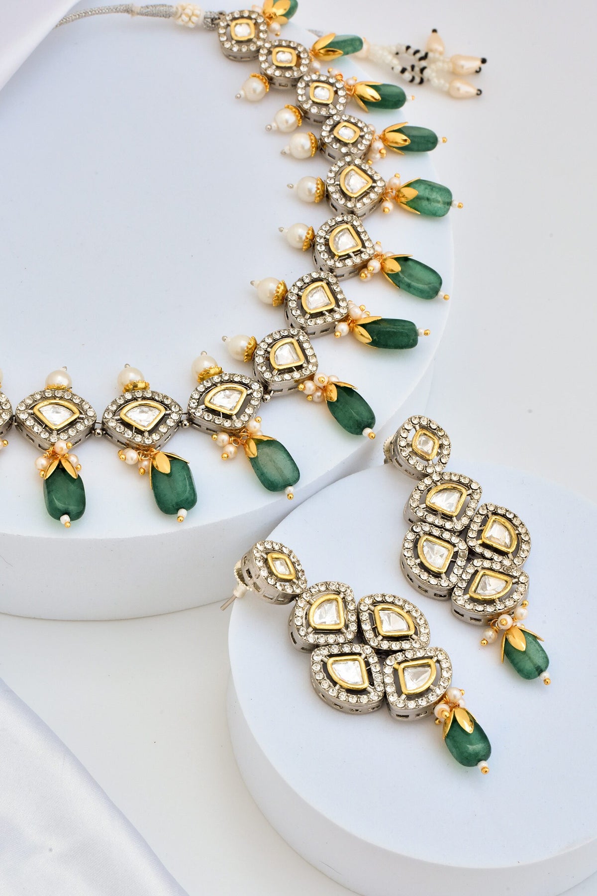 Polki Embellished Necklace Set 