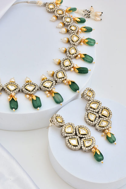 Polki Embellished Necklace Set 