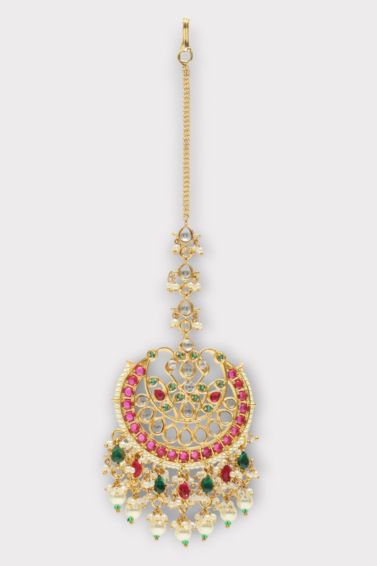 Glow Floral Stone Studded Maagtikka 