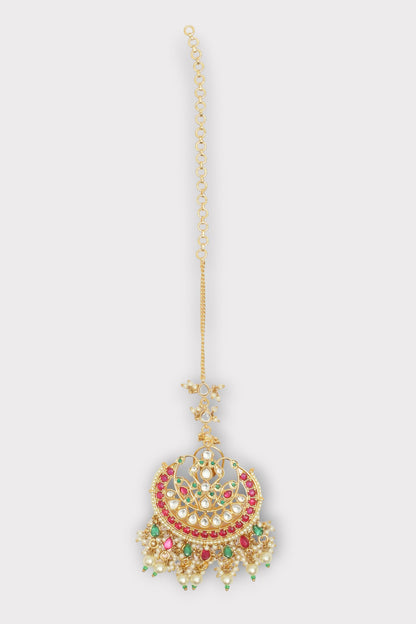 Glow Floral Stone Studded Maagtikka 