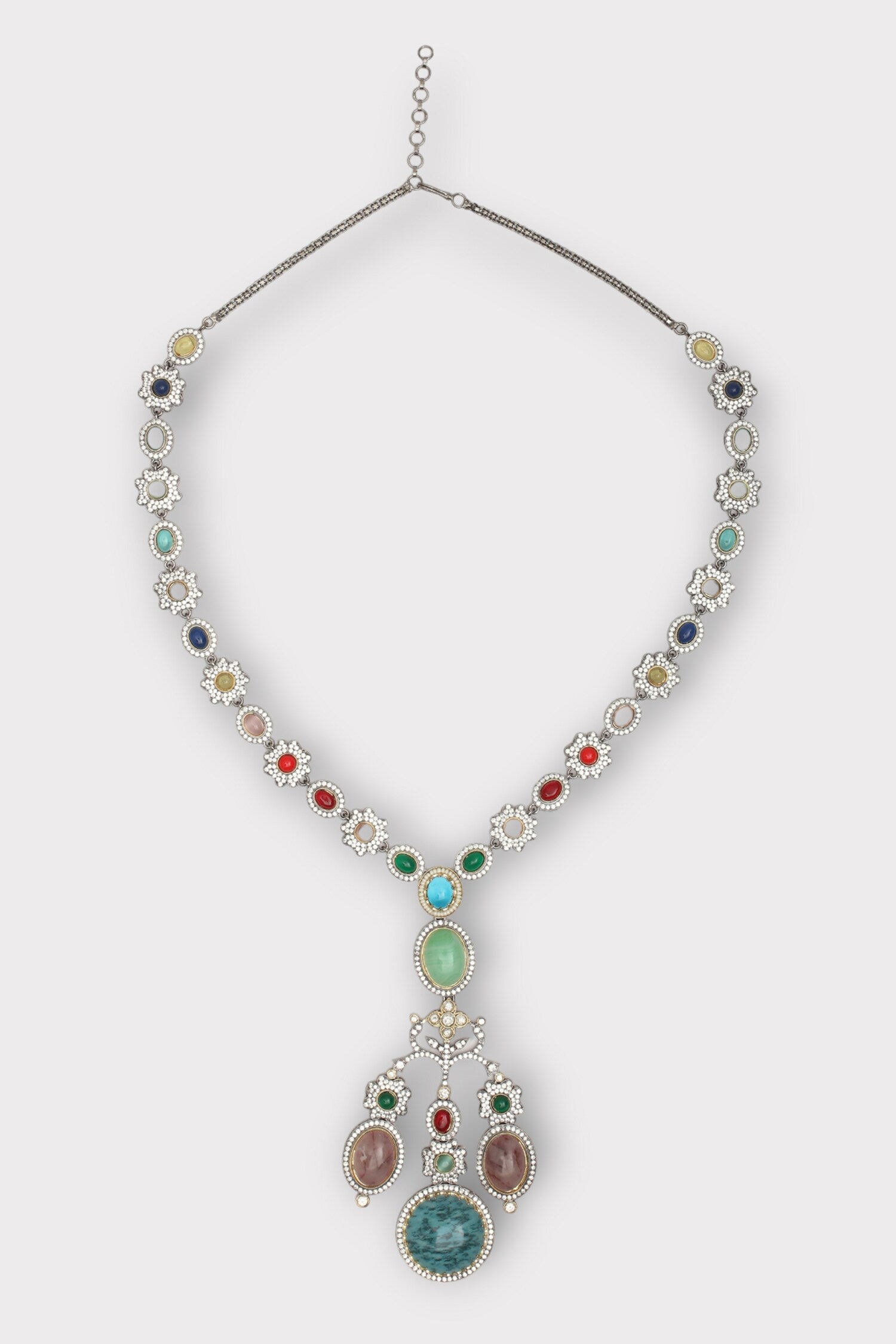 Floral Vine Stone Studded Necklace Set 
