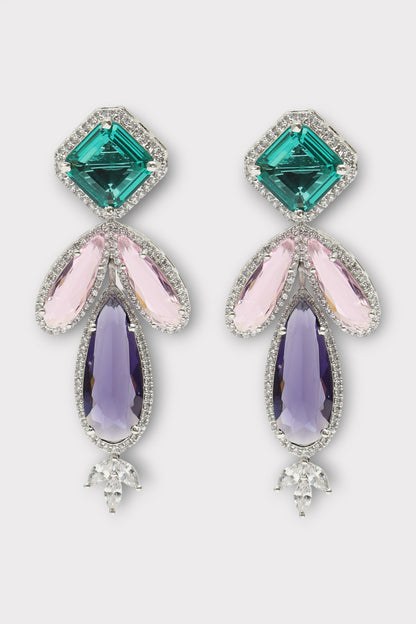 Admiration Stone Studded Drop Necklace Set 