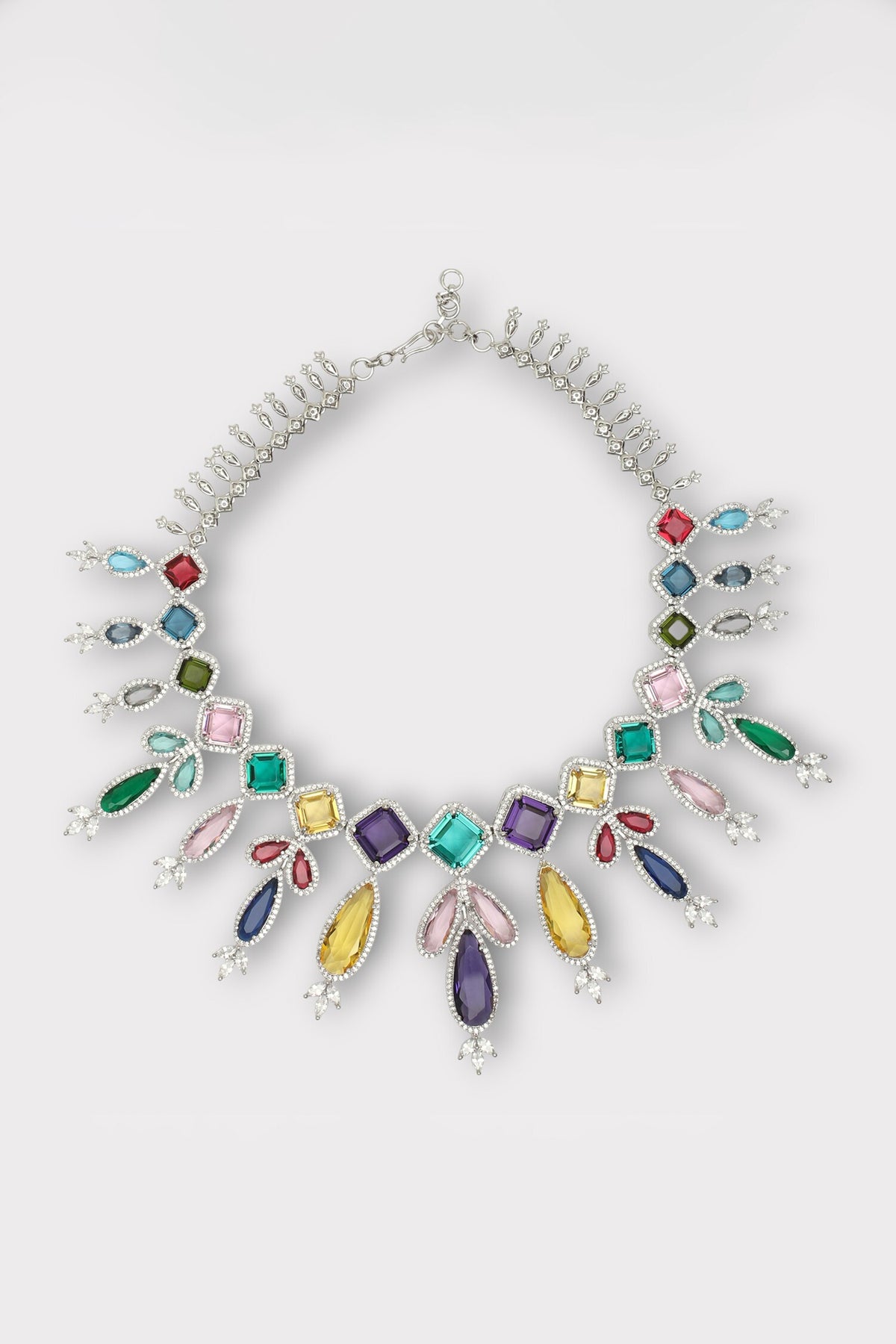 Admiration Stone Studded Drop Necklace Set 