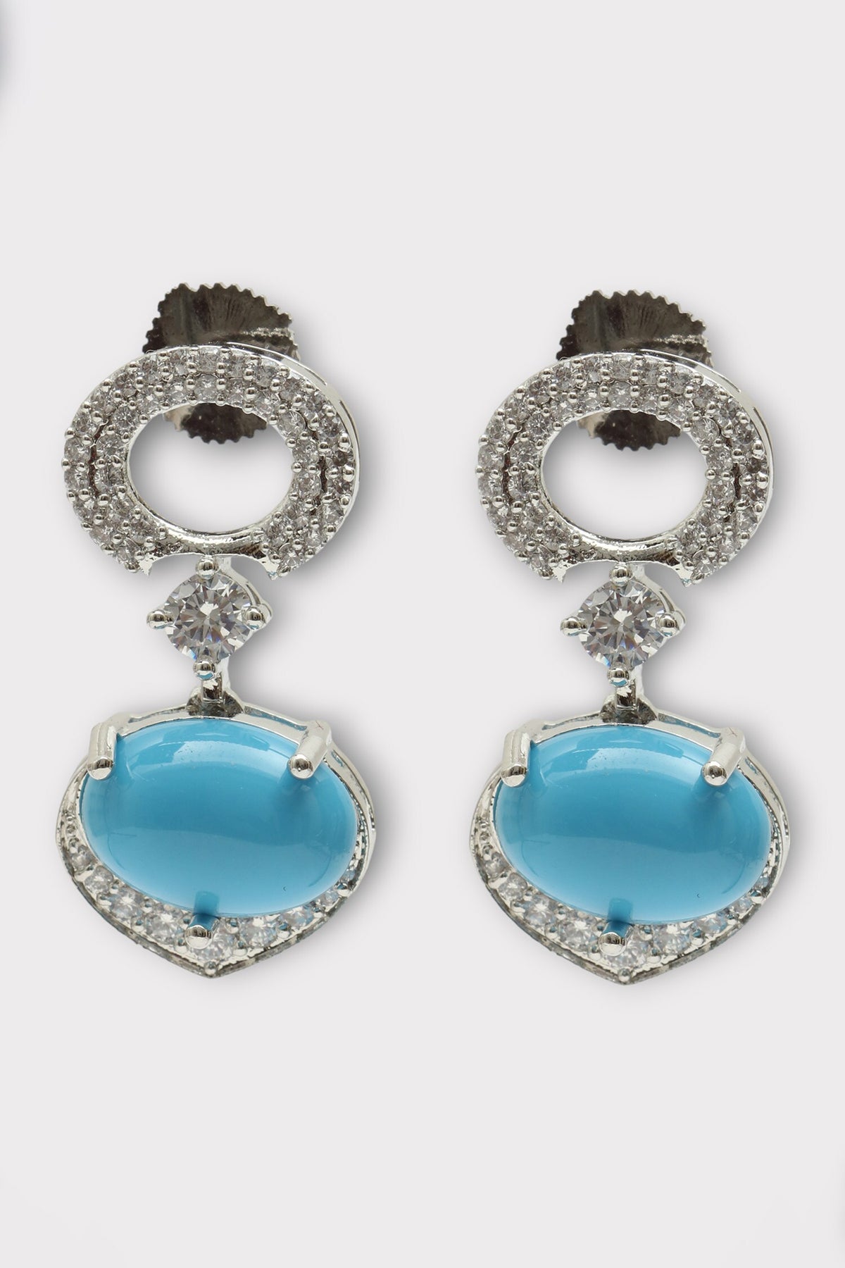 Diamond Stone Studded Interlinked Necklace Set 