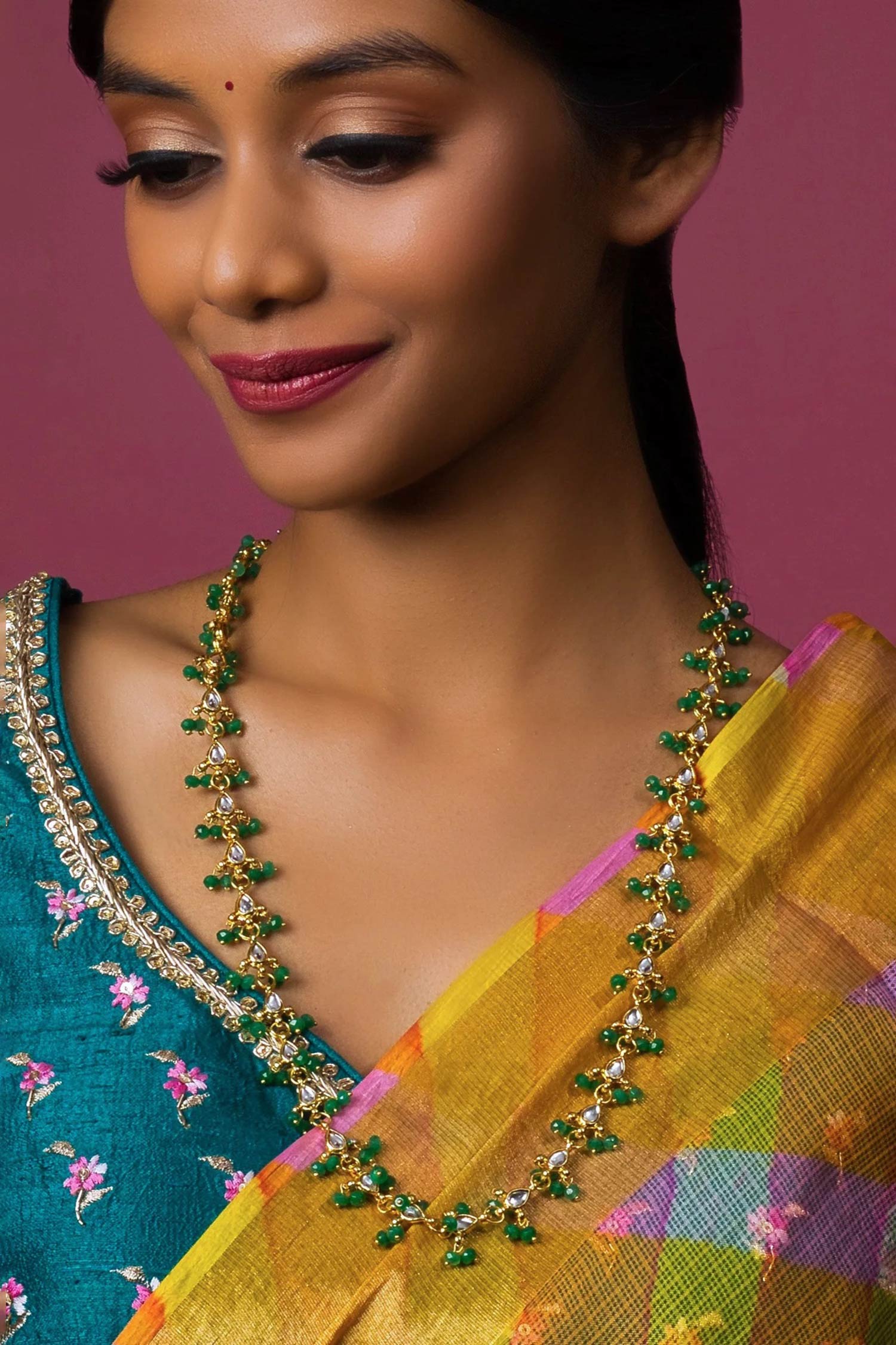 Biya Kundan Embellished Mala 