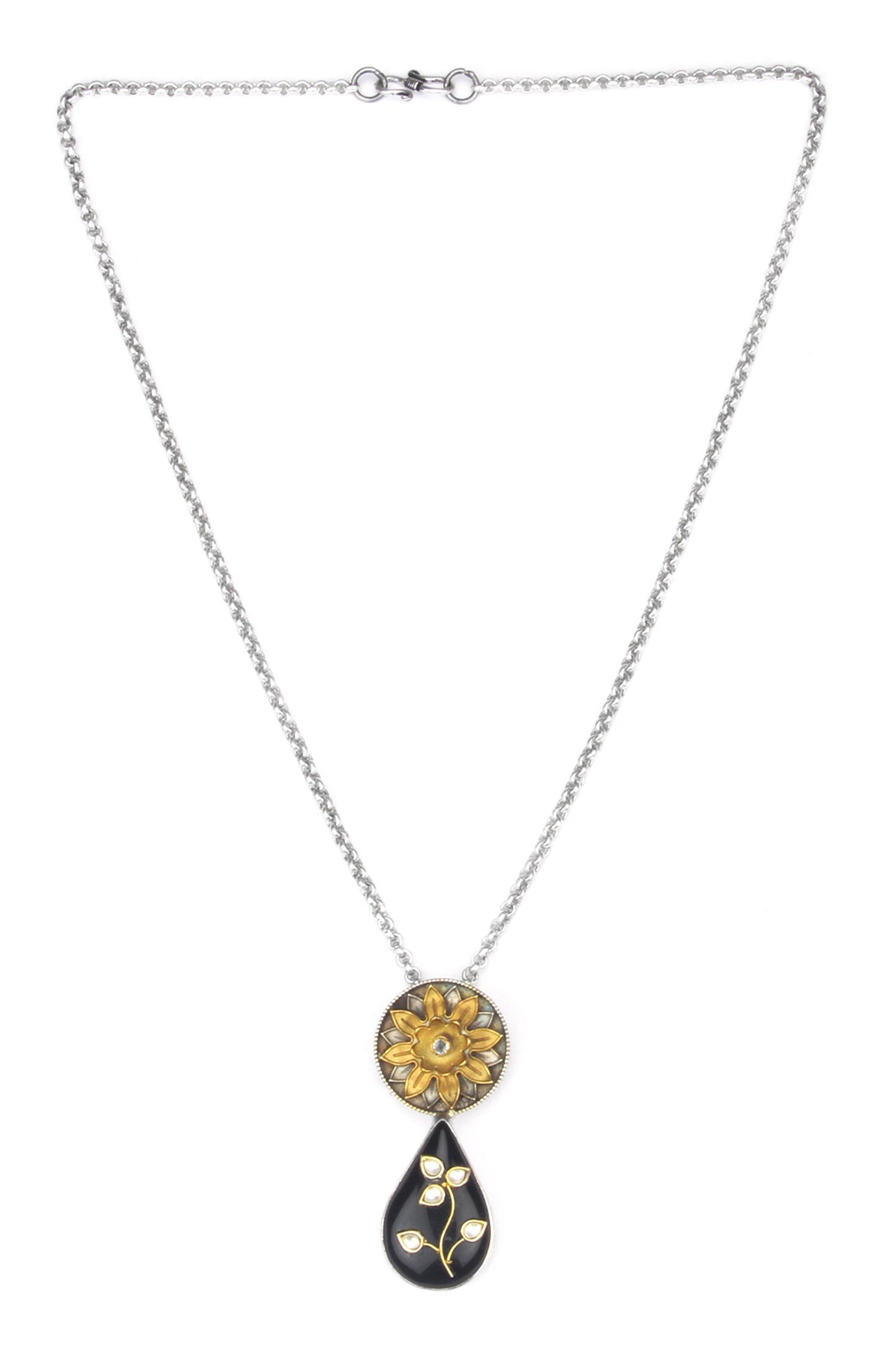 Sana Floral Pendant Chain Necklace 