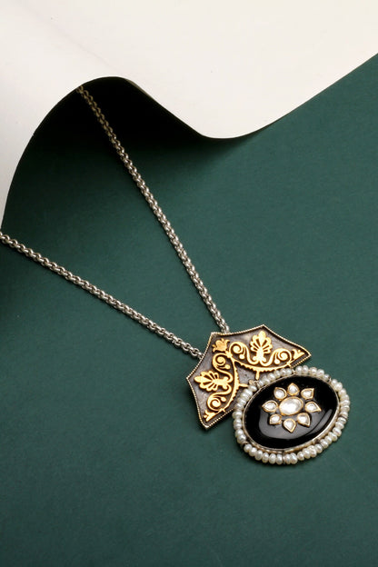 Rubina Elegant Bloom Pendant Chain Necklace 