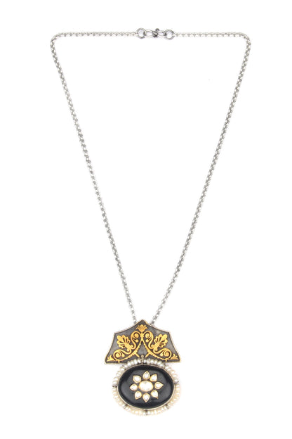 Rubina Elegant Bloom Pendant Chain Necklace 