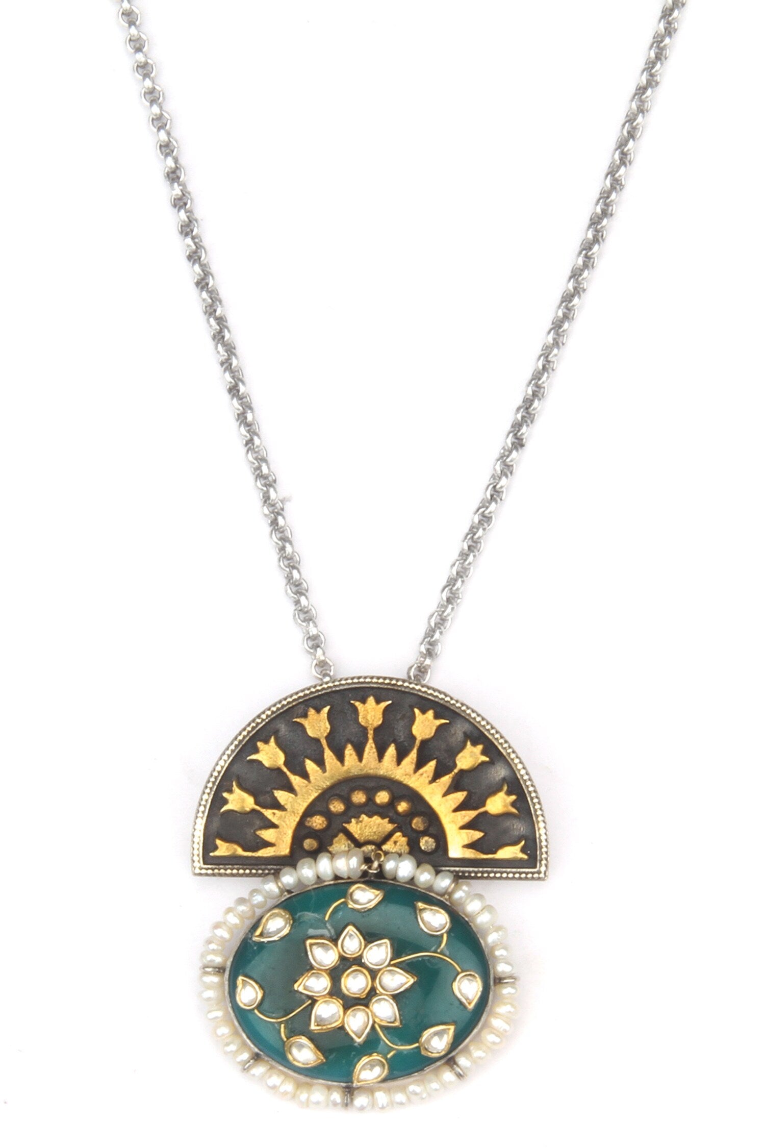 Tiara Sun Bloom Pendant Chain Necklace 