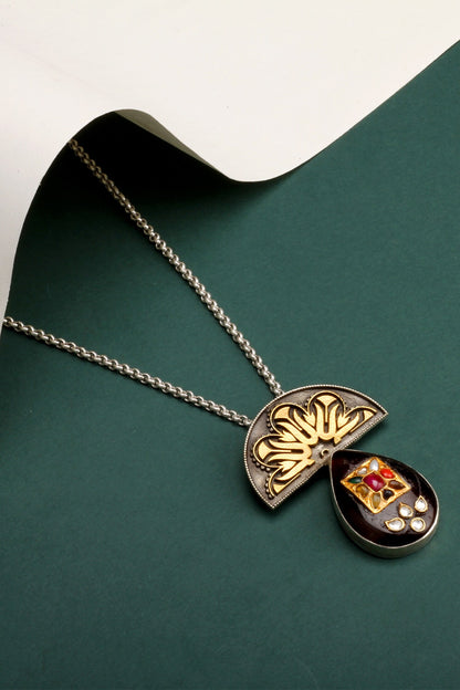 Tuba Tulip Bloom Pendant Chain Necklace 