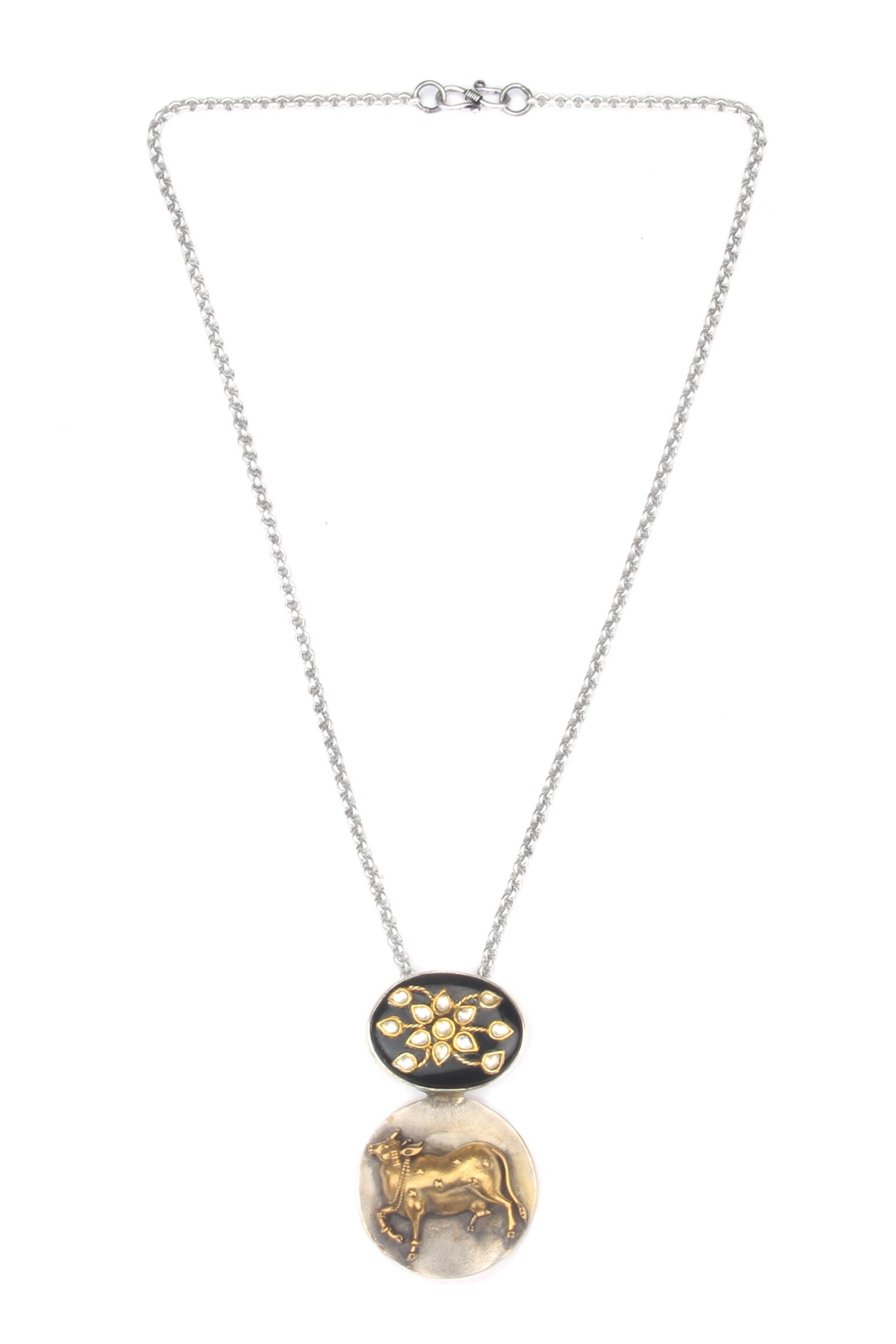 Aahna Kamdhenu Pendant Chain Necklace 