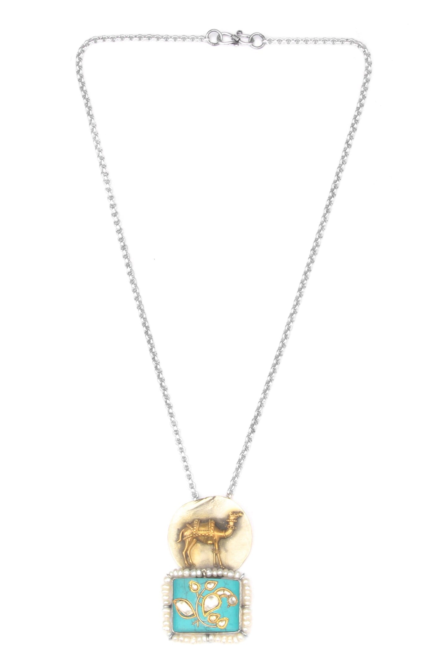 Richa Camel Motif Pendant Necklace 