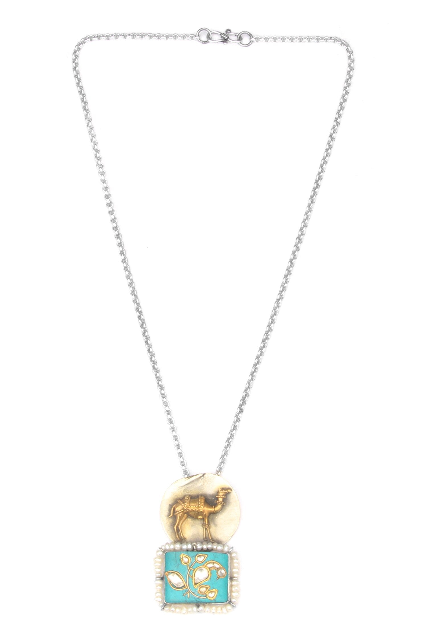 Richa Camel Motif Pendant Necklace 