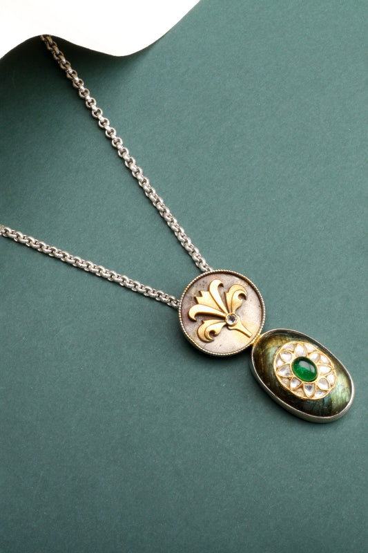 Ameya Camel Motif Carved Pendant Necklace 