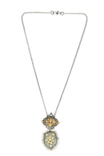 Shanaya Floral Carved Pendant Necklace 