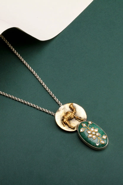 Anisa Carved Pendant Necklace 