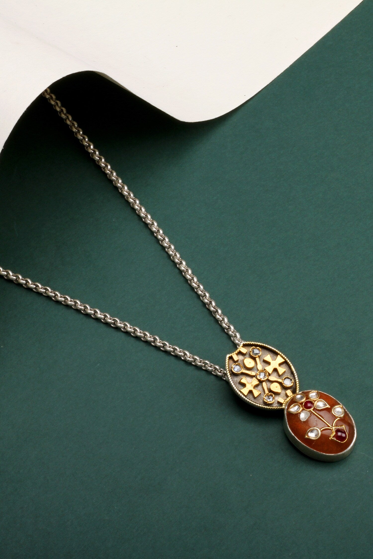 Anjuli Carved Pendant Necklace 