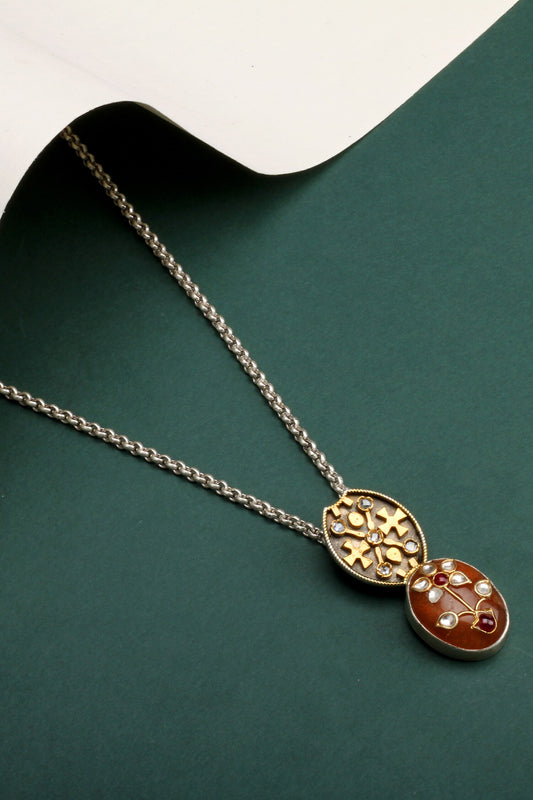 Anjuli Carved Pendant Necklace 