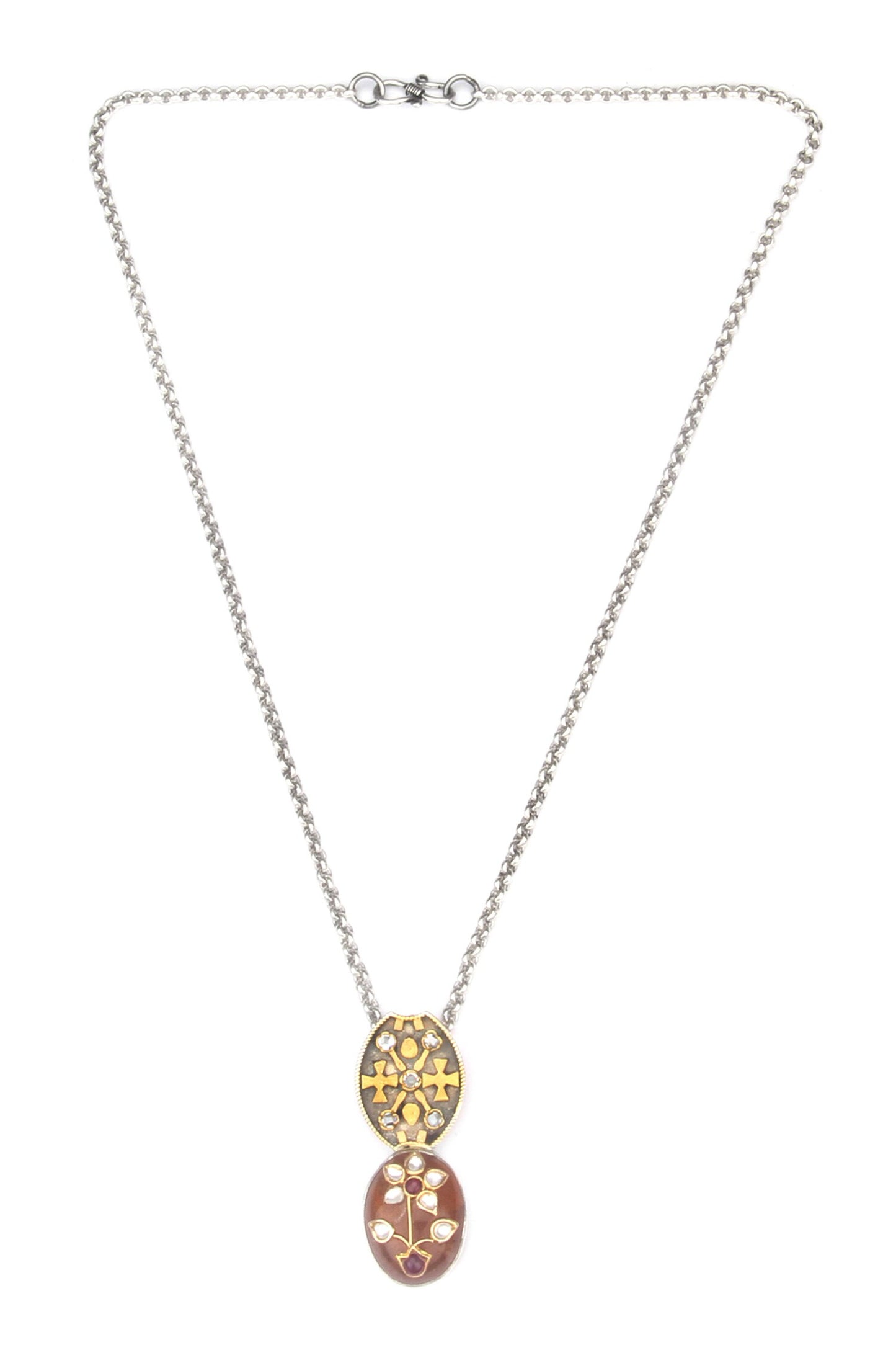 Anjuli Carved Pendant Necklace 