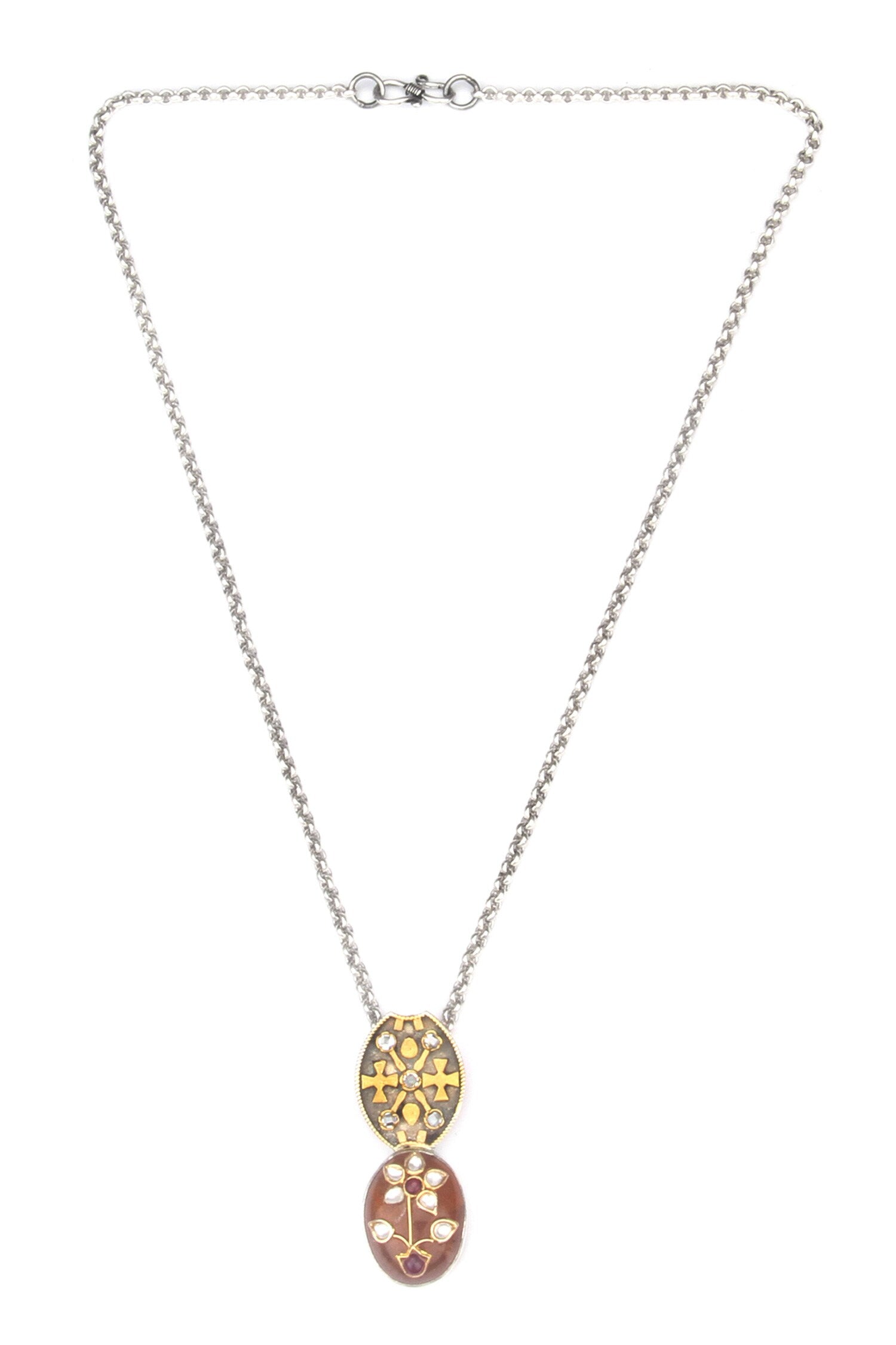 Anjuli Carved Pendant Necklace 