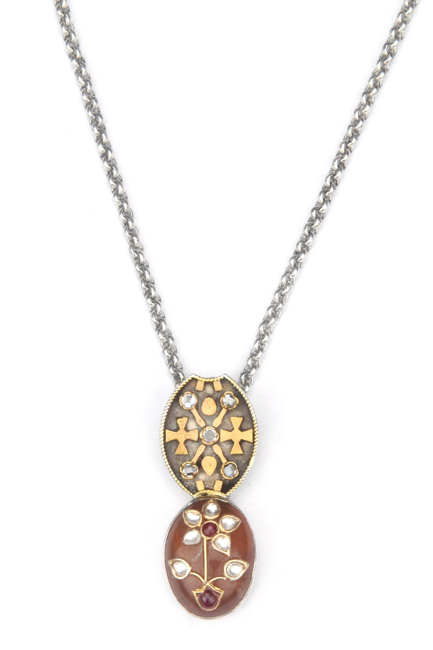 Anjuli Carved Pendant Necklace 