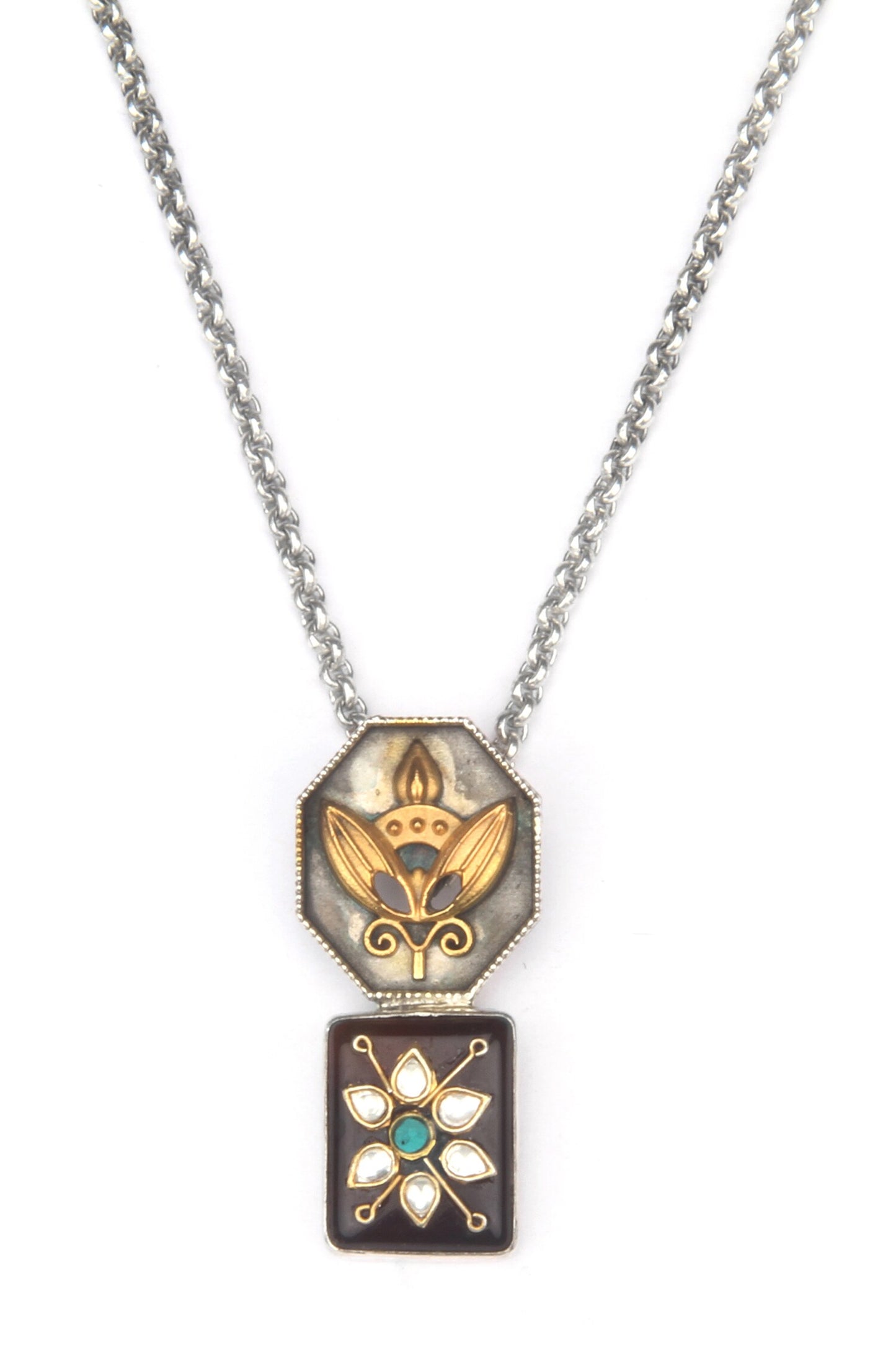 Bassima Carved Pendant Necklace 