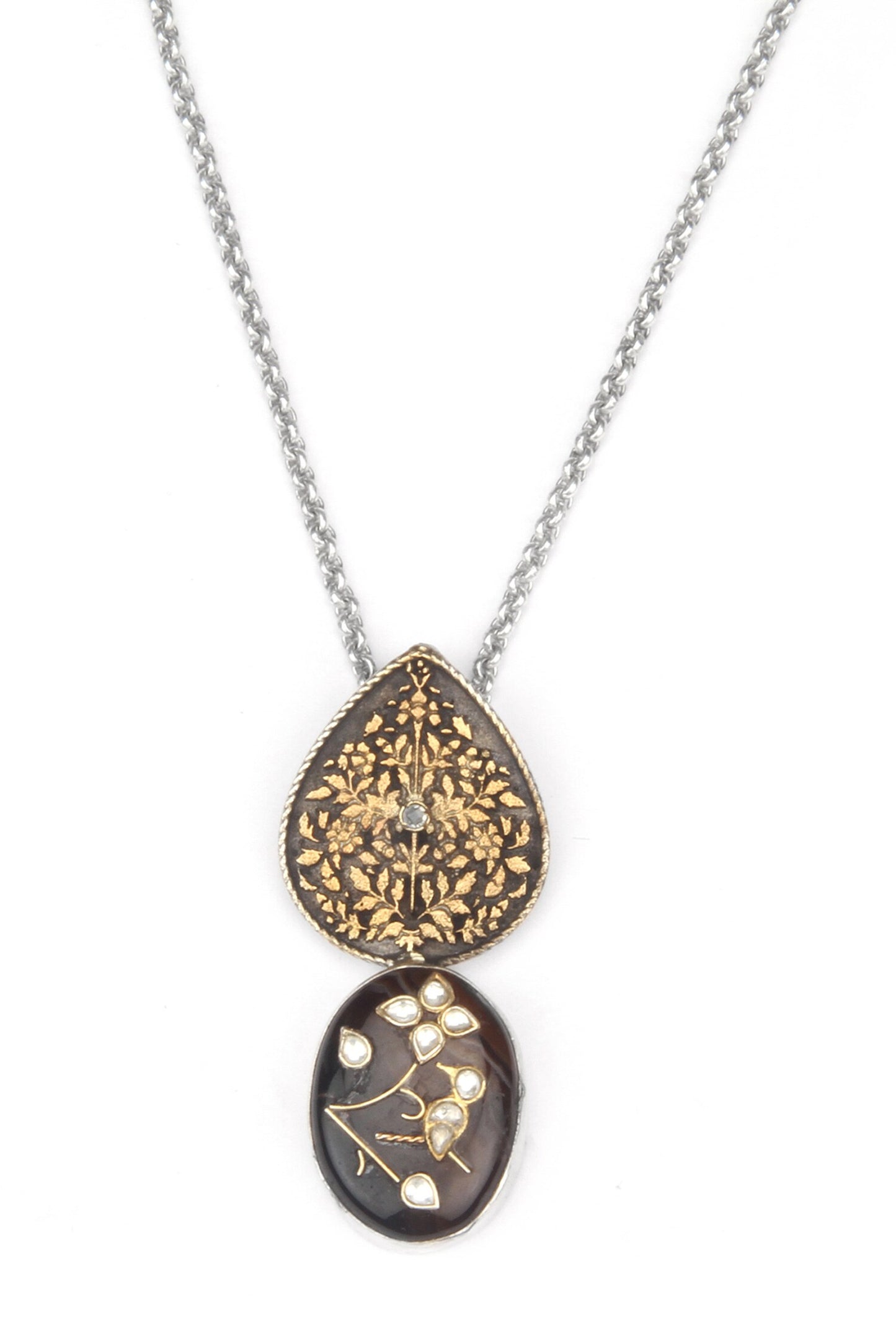 Baheera Carved Pendant Necklace 