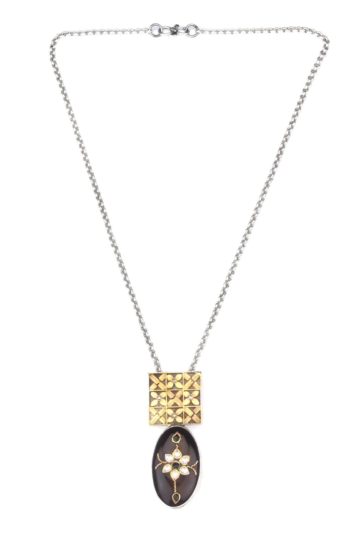 Banita Carved Pendant Necklace 
