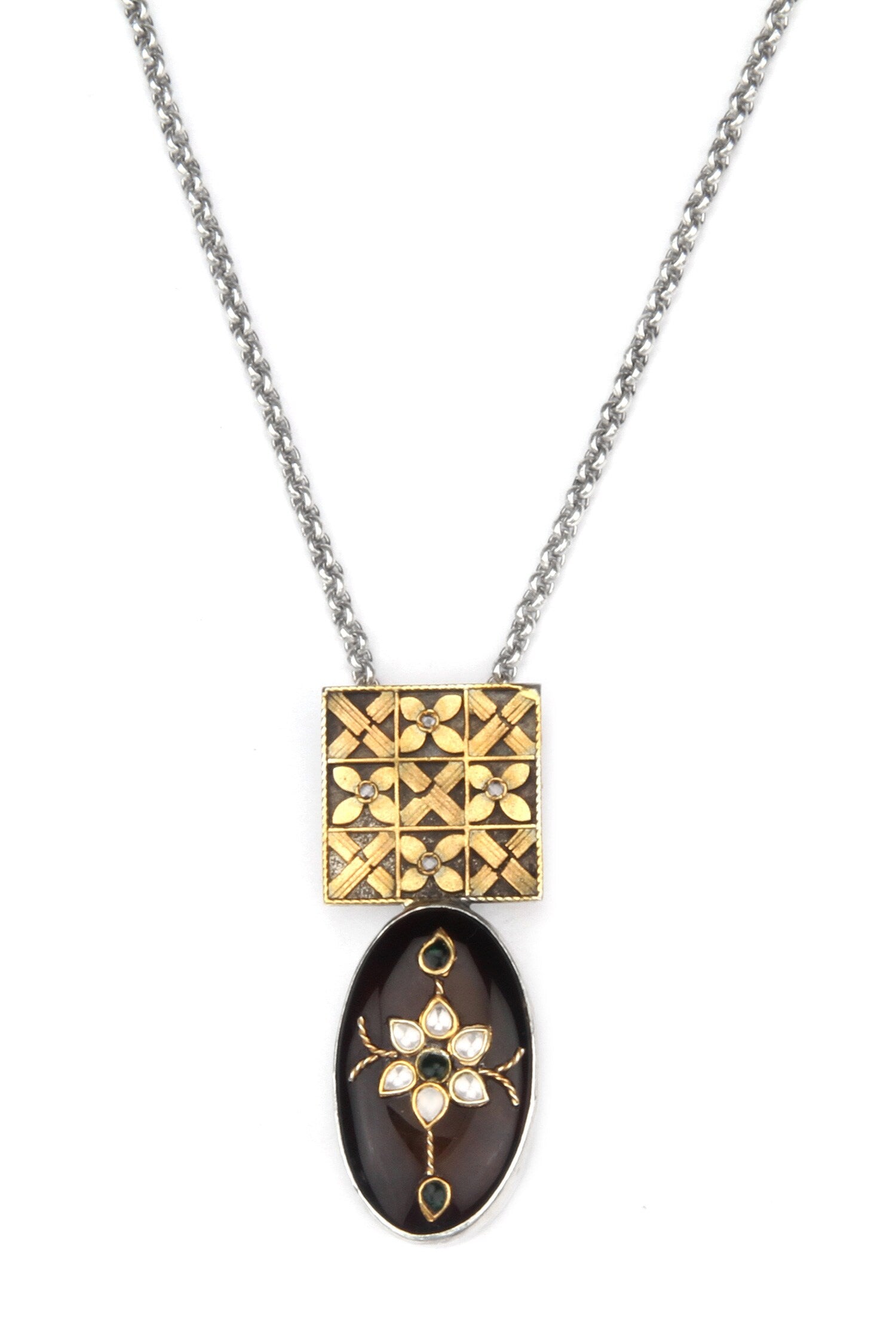 Banita Carved Pendant Necklace 