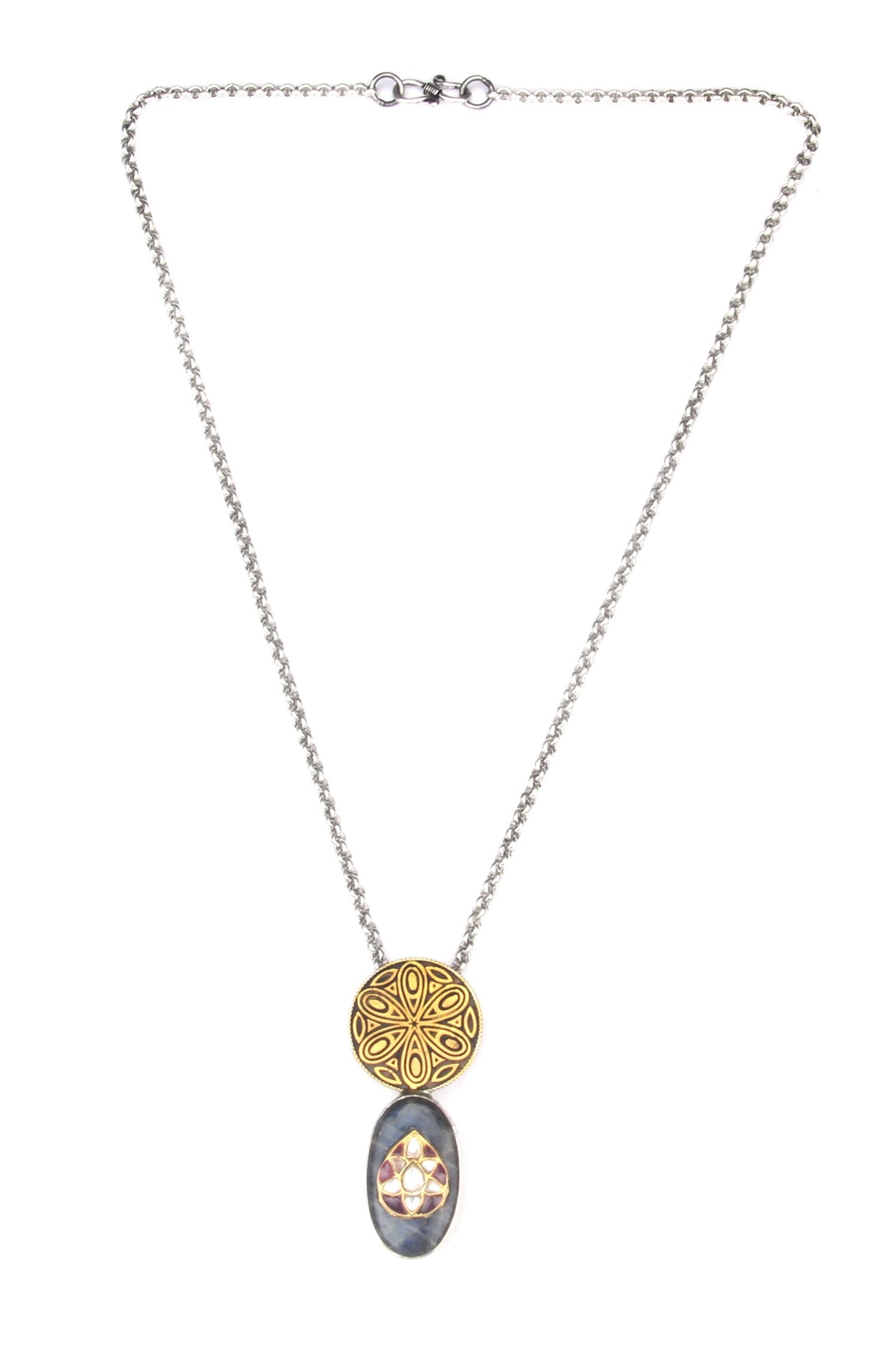 Bitli Carved Pendant Necklace 